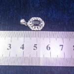 گردنبند نقره زنانه طرح پرنیا با سنگ یاقوت کبود الماس تراش - Image 4