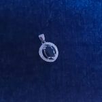 گردنبند نقره زنانه طرح آترینا با سنگ یاقوت کبود الماس تراش - Image 5