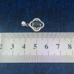 گردنبند نقره زنانه طرح امیلیا با سنگ یاقوت کبود الماس تراش - Image 4