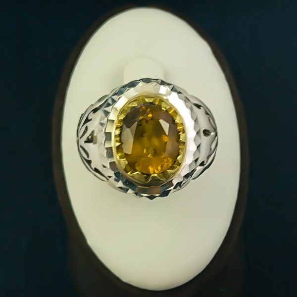 انگشتر نقره مردانه فاخر دست ساز طرح رامتین با سنگ الکساندریت - Image 7