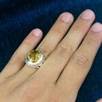 انگشتر نقره مردانه فاخر دست ساز طرح رامتین با سنگ الکساندریت - Image 2