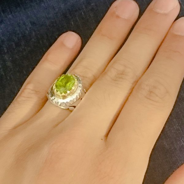 انگشتر نقره مردانه فاخر دست ساز طرح رامتین با سنگ الکساندریت - Image 3