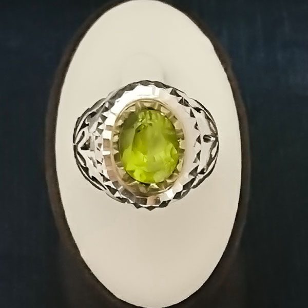 انگشتر نقره مردانه فاخر دست ساز طرح رامتین با سنگ الکساندریت - Image 5