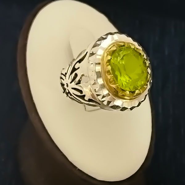 انگشتر الکساندریت مردانه نقره دست ساز