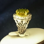 انگشتر نقره مردانه فاخر دست ساز طرح رامتین با سنگ الکساندریت - Image 6