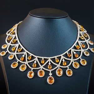 فاخرترین گردنبند یاقوت زرد و معرفی یاقوت زرد