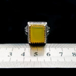 انگشتر نقره مردانه طرح بشیر با سنگ شرف الشمس + حکاکی - Image 2