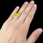 انگشتر نقره مردانه طرح بشیر با سنگ شرف الشمس + حکاکی - Image 4