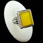 انگشتر نقره مردانه طرح بشیر با سنگ شرف الشمس + حکاکی