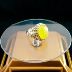 انگشتر نقره مردانه طرح کف العباس با سنگ شرف الشمس + حکاکی - Image 3