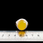 انگشتر نقره مردانه طرح کف العباس با سنگ شرف الشمس + حکاکی - Image 4