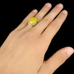 انگشتر نقره مردانه طرح آروین با سنگ شرف الشمس + حکاکی - Image 4