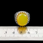 انگشتر نقره مردانه طرح آروین با سنگ شرف الشمس + حکاکی - Image 5