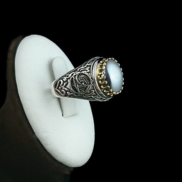 انگشتر حدید مردانه نقره