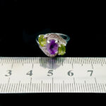 انگشتر نقره زنانه فاخر طرح سونیا با سنگ های معدنی اصل - Image 3