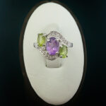 انگشتر نقره زنانه فاخر طرح سونیا با سنگ های معدنی اصل - Image 4