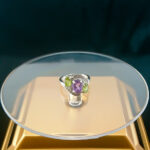 انگشتر نقره زنانه فاخر طرح سونیا با سنگ های معدنی اصل - Image 2