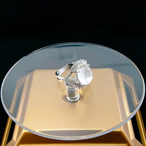 انگشتر نقره زنانه طرح حوریا با سنگ در نجف اصلی - Image 2