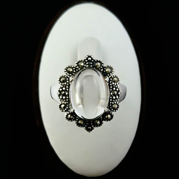 انگشتر نقره زنانه طرح حوردیس با سنگ در نجف اصلی - Image 2