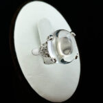 انگشتر نقره زنانه طرح خزان با سنگ در نجف اصلی