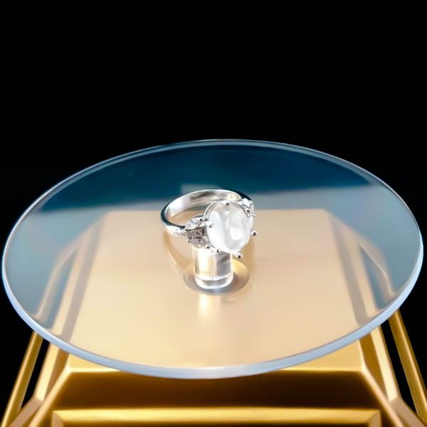 انگشتر نقره زنانه طرح خوشین با سنگ در نجف اصلی - Image 4