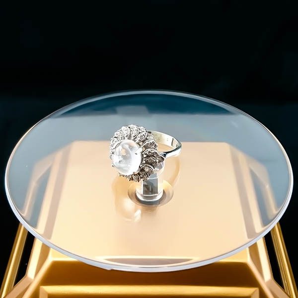 انگشتر نقره زنانه طرح درین با سنگ در نجف اصلی - Image 2