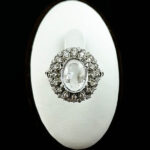 انگشتر نقره زنانه طرح درین با سنگ در نجف اصلی - Image 4