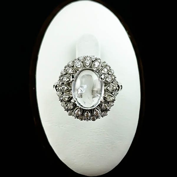 انگشتر نقره زنانه طرح درین با سنگ در نجف اصلی - Image 4