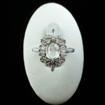 انگشتر نقره زنانه طرح دانژه با سنگ در نجف اصلی - Image 3