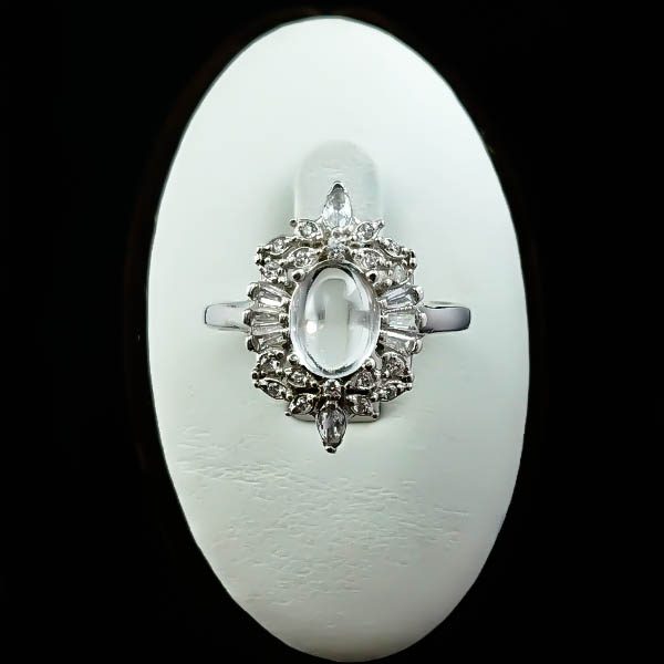 انگشتر نقره زنانه طرح دانژه با سنگ در نجف اصلی - Image 3