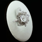 انگشتر نقره زنانه طرح دانژه با سنگ در نجف اصلی