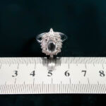 انگشتر نقره زنانه طرح دانژه با سنگ در نجف اصلی - Image 2