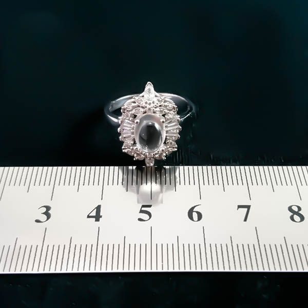 انگشتر نقره زنانه طرح دانژه با سنگ در نجف اصلی - Image 2