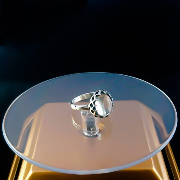 انگشتر نقره طرح آران با سنگ در نجف اصلی - Image 5