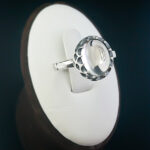 انگشتر نقره طرح آران با سنگ در نجف اصلی