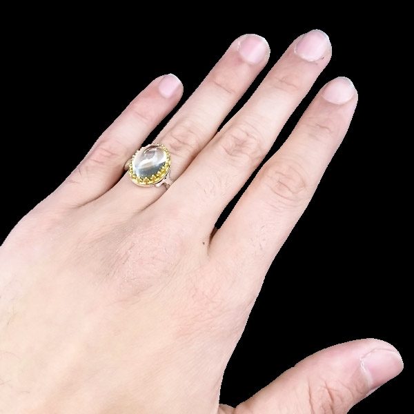 انگشتر نقره مردانه طرح آرسام با سنگ در نجف اصلی - Image 2