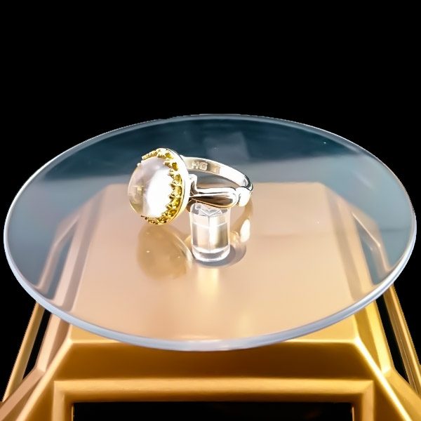 انگشتر نقره مردانه طرح آرسام با سنگ در نجف اصلی - Image 3