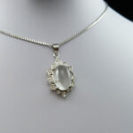 گردنبند نقره زنانه طرح دایانا با سنگ در نجف اصلی - Image 5