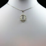گردنبند نقره زنانه طرح دایانا با سنگ در نجف اصلی