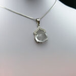 گردنبند نقره زنانه طرح رَسپینا با سنگ در نجف اصلی - Image 2