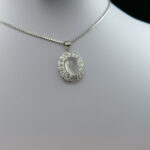 گردنبند نقره زنانه طرح رَستا با سنگ در نجف اصلی - Image 2