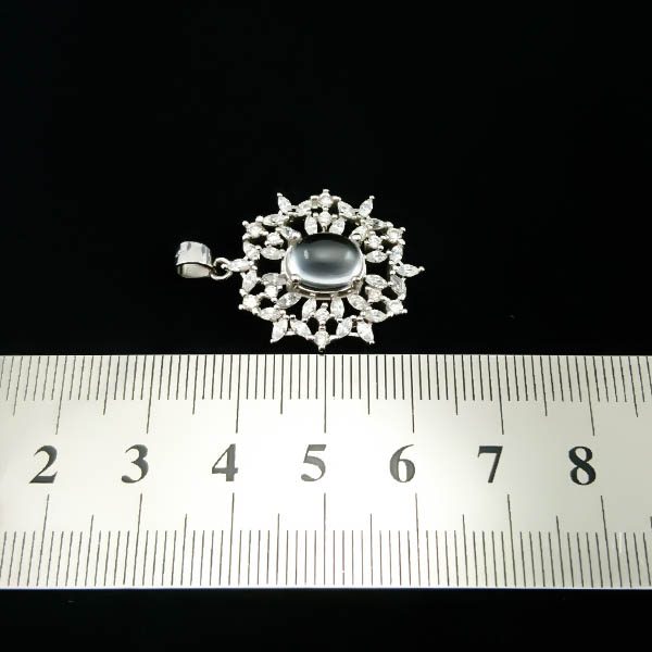 گردنبند نقره زنانه طرح رامونا با سنگ در نجف اصلی - Image 2