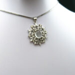 گردنبند نقره زنانه طرح رامونا با سنگ در نجف اصلی - Image 3