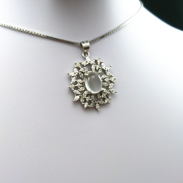 گردنبند نقره زنانه طرح رامونا با سنگ در نجف اصلی - Image 3