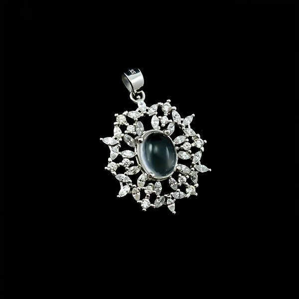 گردنبند نقره زنانه طرح رامونا با سنگ در نجف اصلی - Image 5