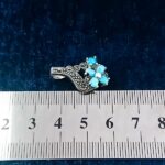 گردنبند نقره زنانه طرح بینتا با سنگ فیروزه نیشابوری - Image 2