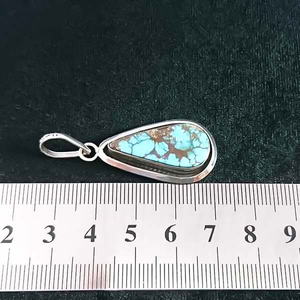 گردنبند دست ساز نقره زنانه طرح تاتیانا با سنگ فیروزه نیشابوری - Image 3