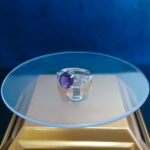 انگشتر نقره زنانه طرح مهسان با سنگ آمیتیست - Image 4