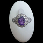 انگشتر نقره زنانه طرح ماتوسا با سنگ آمیتیست - Image 3