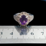 انگشتر نقره زنانه طرح ماتوسا با سنگ آمیتیست - Image 2